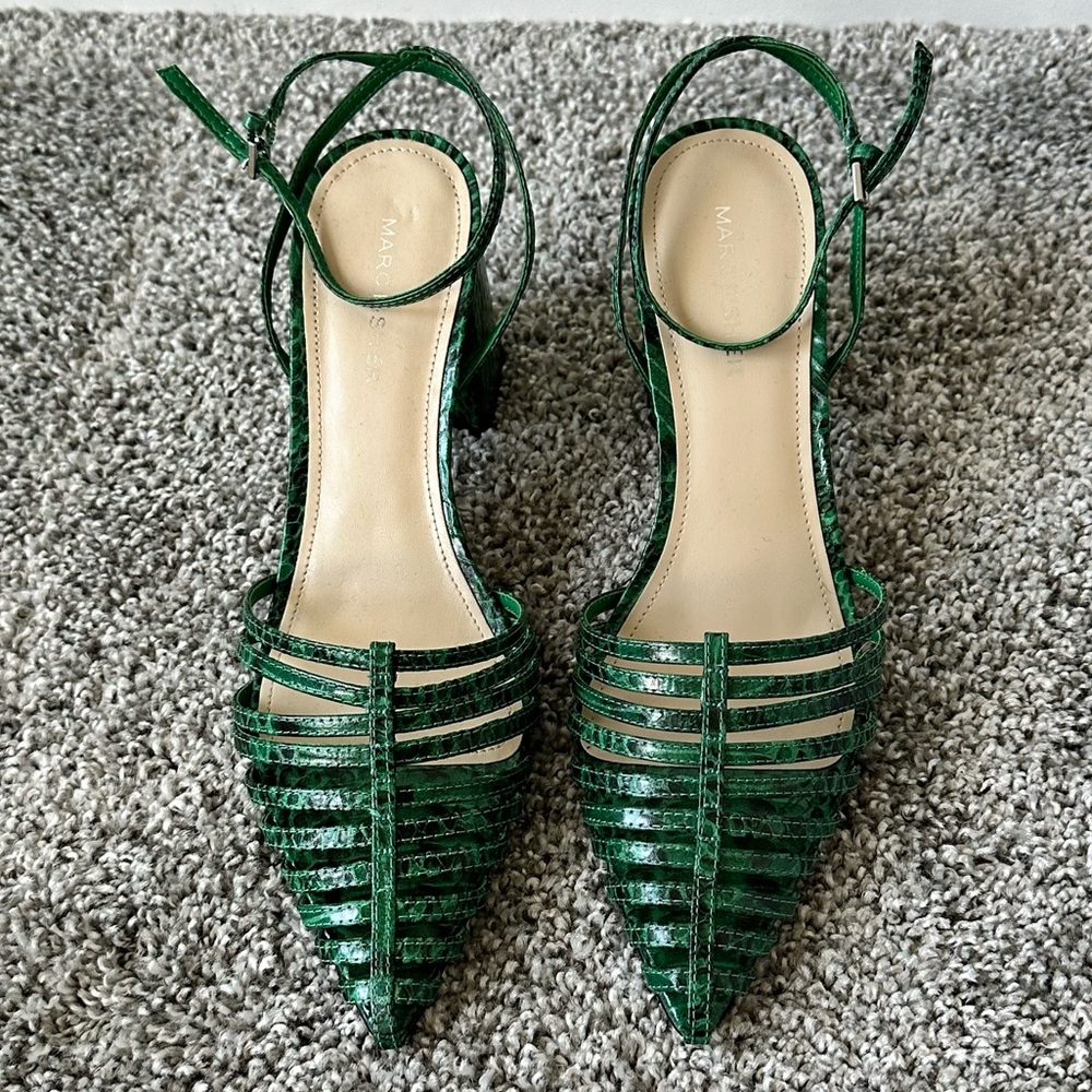 Marc Fisher Carmela Cage Block Heel Sandals
